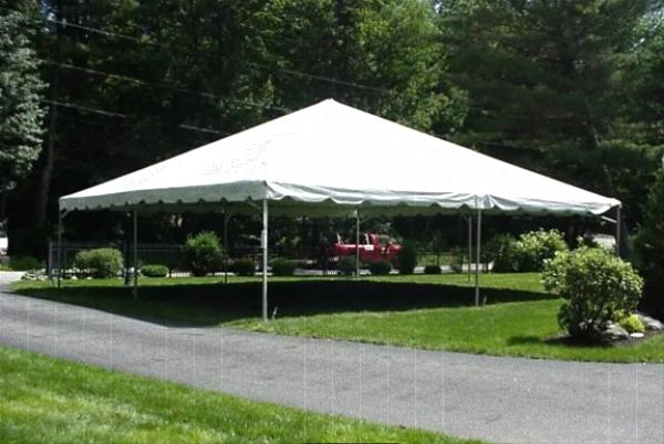 30'Wx30'Lx14'6"H white frame tent canopy